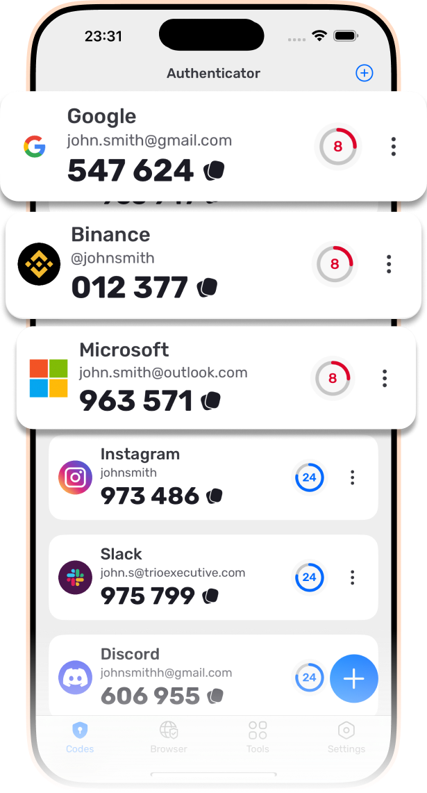 Authenticator App on iPhone